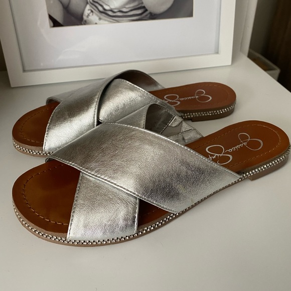Silver (Platinum) Sandals, Jessica Simpson, Brinella - Picture 1 of 6